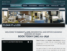Tablet Screenshot of cleanit4lessmiami.com